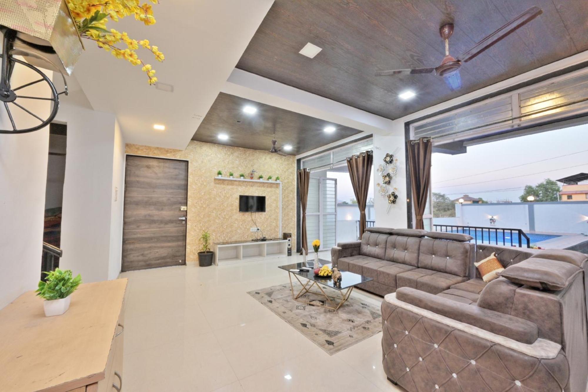 Ll Empyrean Stay Ll 4Bhk Ll Ac Ll Pool Ll Mystical Stone Villa Ll Lonavala Exterior foto